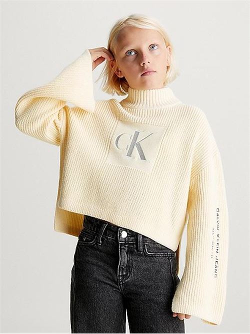 METALLIC MONO ROLLNECK SWEATER CALVIN KLEIN JEANS | IG0IG02324T/ZCY